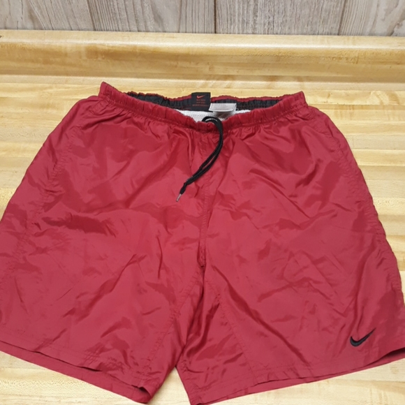 Nike Red Nylon Windbreaker Shorts 